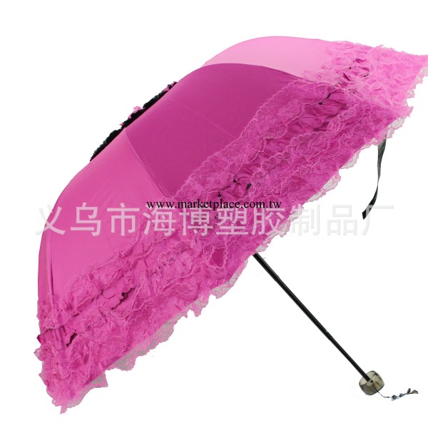 韓版公主荷葉邊太陽傘 創意蕾絲花邊雨傘 防紫外線雨傘 淘寶熱賣批發・進口・工廠・代買・代購