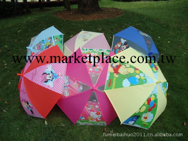 廠傢批發外貿迪士尼兒童雨傘 透明自動長柄卡通傘 睛雨兩用工廠,批發,進口,代購