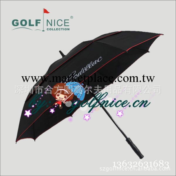 深圳定做高爾夫賽事傘 自動雙層防紫外線高爾夫雨傘 廣告傘工廠,批發,進口,代購