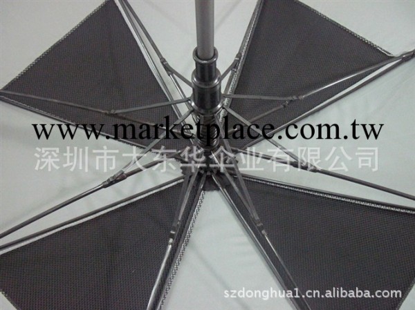 (廠價直銷雨傘)30寸纖維骨拉帶式鋁中棒內有網紗高爾夫雙層雨傘工廠,批發,進口,代購