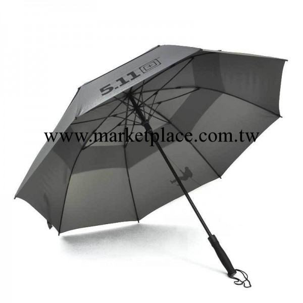 511直柄雙層傘 廣告禮品活動促銷品長柄雨傘 可印logo黑灰二色工廠,批發,進口,代購