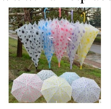 透明傘 彩色圓點傘可愛雨傘 防紫外線遮陽傘超強防曬批發・進口・工廠・代買・代購