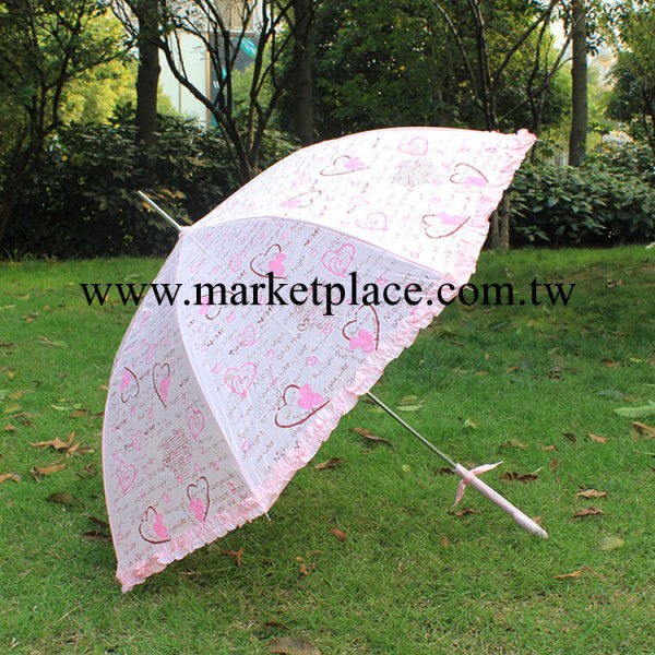 韓版 現代可愛少女花邊遮陽傘  雨傘 直桿傘工廠,批發,進口,代購