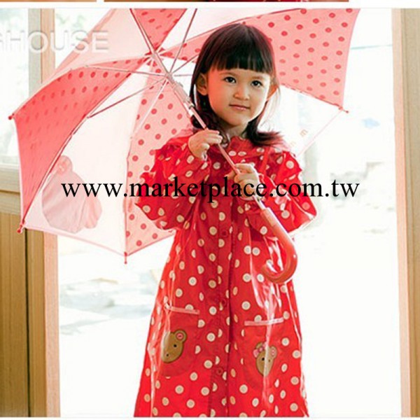 韓國進口WINGHOUSE正品小熊點點學生寶寶幼兒童雨衣雨披雨具女童工廠,批發,進口,代購