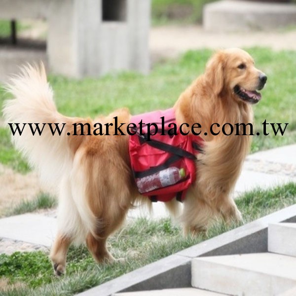 淘寶熱賣 大狗寵物自背包 金毛大型犬用紅色自背包 送水碗G033工廠,批發,進口,代購