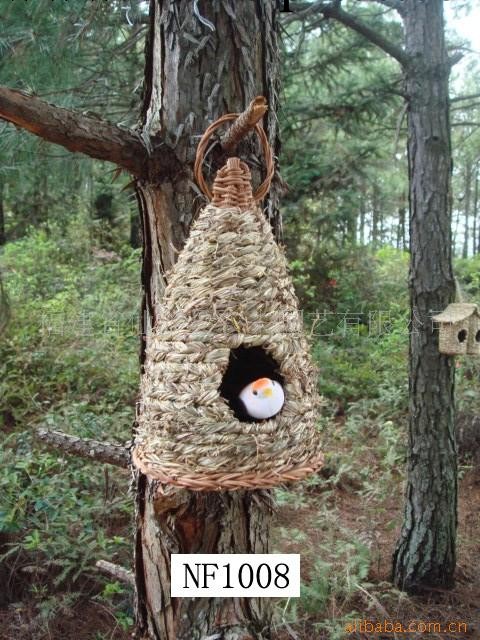 廠傢直銷 草編鳥窩 草編鳥籠 草編鳥屋,草窩NF1008 草編鳥窩工廠,批發,進口,代購