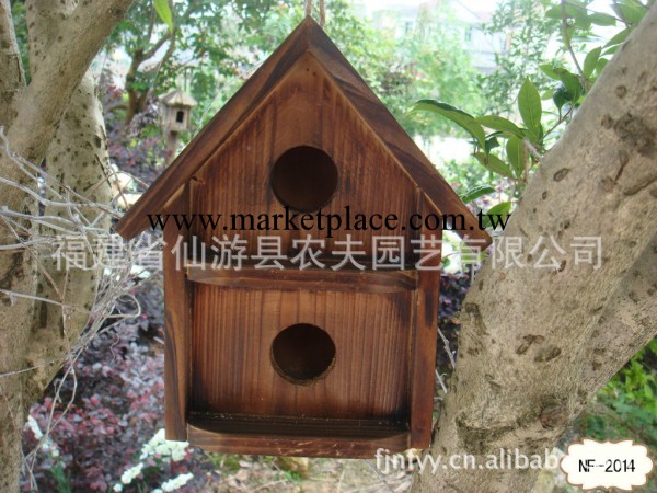 廠傢供銷木鳥屋 木製喂鳥器 木鳥籠 天然木屋 Bird house工廠,批發,進口,代購