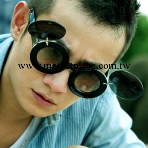 5040 文章gaga同款米老鼠翻蓋眼鏡舞臺眼鏡米奇圓墨鏡太陽眼鏡工廠,批發,進口,代購