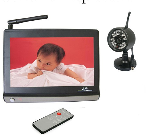7寸液晶監視器無線紅外夜視監控攝影機套裝/2.4G無線嬰兒監視器批發・進口・工廠・代買・代購
