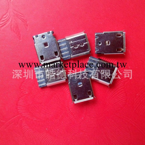 新品推薦【生產廠傢】MICRO USB 5p B型帶護套鍍金 micro母座焊線工廠,批發,進口,代購