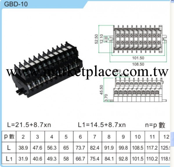 特價供應臺灣GT雙層端子盤GBD-10工廠,批發,進口,代購