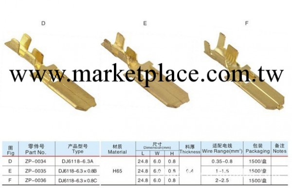 供應汽車端子DJ6118-6.3A,DJ6118-6.3,DJ6118-6.3C工廠,批發,進口,代購