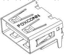 USB A Connector: UB11123-SH1-7F富士康連接器工廠,批發,進口,代購