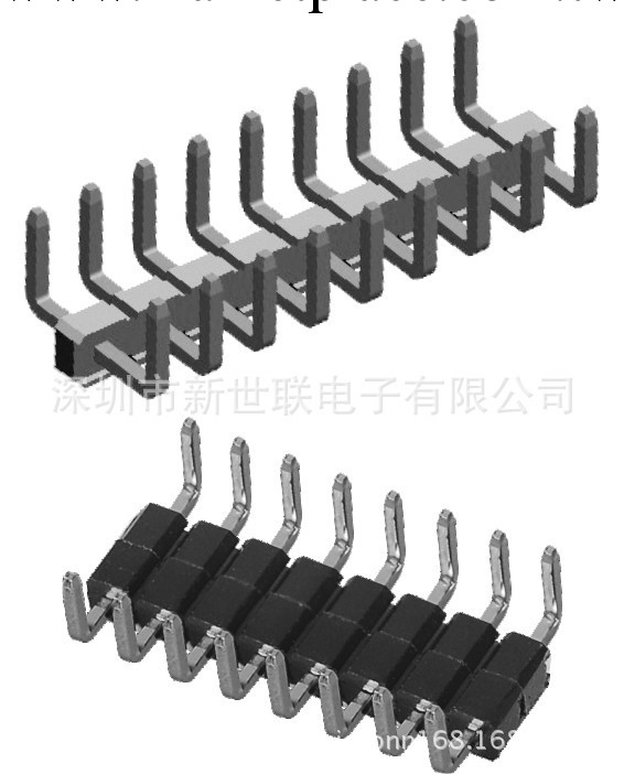 2.54*H 雙彎U型單排排針工廠,批發,進口,代購