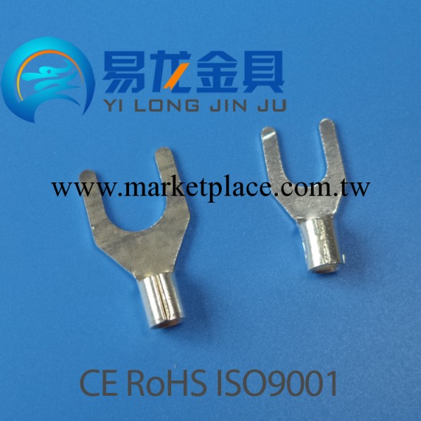 廠傢直銷 UT1.5-3接線端子 冷壓端子 叉形裸端頭 CE ROHS認證工廠,批發,進口,代購