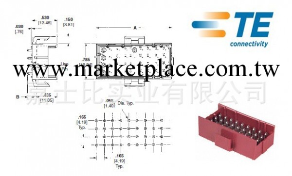 供應原廠Amp Metrimate連接器 207444-9 •電壓 (VAC) = 600工廠,批發,進口,代購