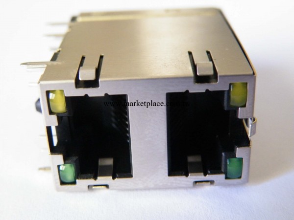 RJ45網絡插座 網絡連接器  單排雙層 帶LED等工廠,批發,進口,代購