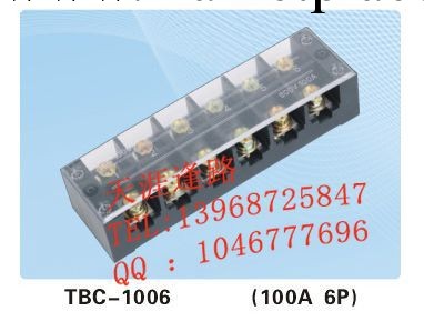 廠傢直銷 TBC-1006固定式接線端子 電流100A 6P組合端子 接線排工廠,批發,進口,代購