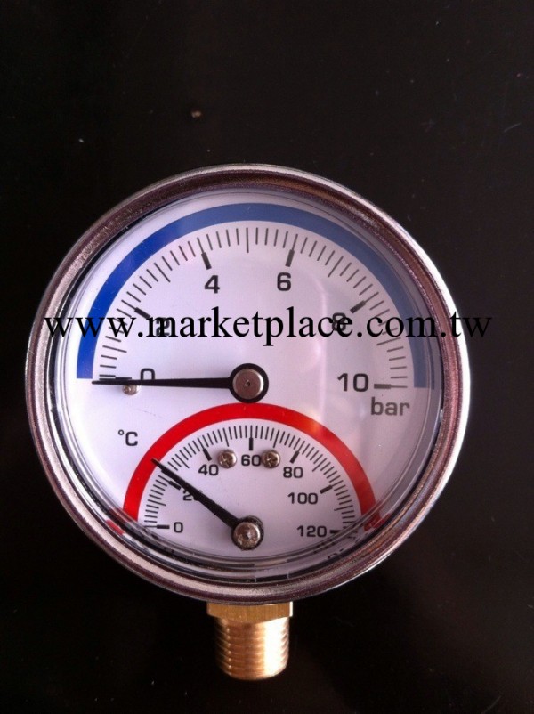 溫度壓力一體表0-120℃ 0-10bar 溫度壓力兩用表工廠,批發,進口,代購