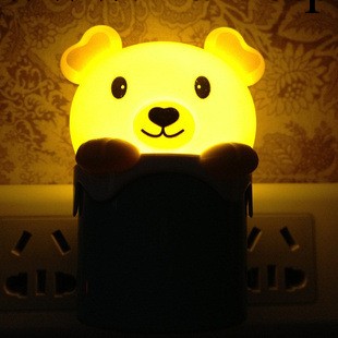 led感應小夜燈 led感應燈 led光控小夜燈 卡通熊創意光控小夜燈工廠,批發,進口,代購