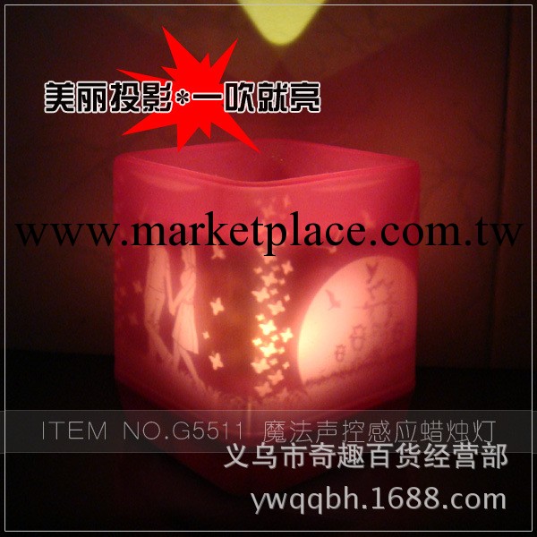 專利聲控投影杯蠟燭燈,一吹就亮浪漫投影小夜燈LED candle light工廠,批發,進口,代購