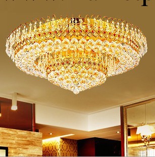 廠傢直銷高檔歐式金色LED客廳水晶吸頂燈工廠,批發,進口,代購