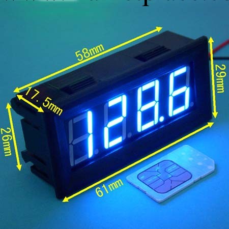 【批發】優質經濟型LED 0-200v電壓數字麵板表 藍色 數顯電壓表工廠,批發,進口,代購