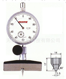 日本孔雀T-3深度計T-4 T-2B W-2C深度尺工廠,批發,進口,代購