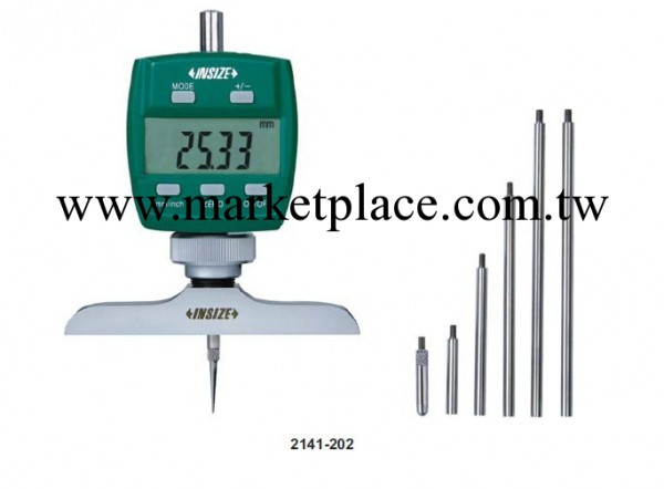 進口INSIZE英示2141-201/202數顯帶表測深規300mm工廠,批發,進口,代購