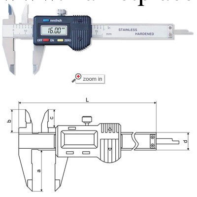 供應廣陸袖珍數顯卡尺100MM工廠,批發,進口,代購