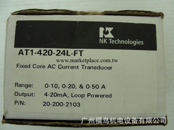 供應美國NK Technologies電流變送器(AT1-420-24L-FT)工廠,批發,進口,代購