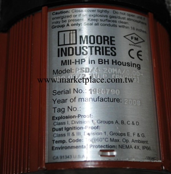 美國moore溫度變送器PSD/4-20MA/0.00-100.00/2.3VLP批發・進口・工廠・代買・代購