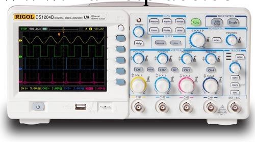 原裝正品 普源DS1104B四通道數字示波器 100MHz帶寬 全新保修三年工廠,批發,進口,代購