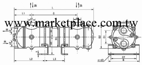 稀油潤滑系統-管式冷卻器(0.63～1.6MPa)JB/T7356-94工廠,批發,進口,代購