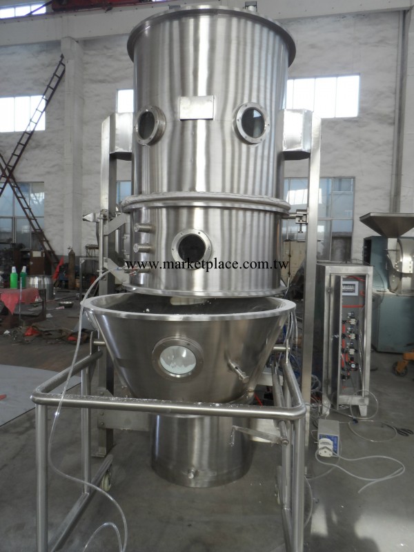 國外某公司購買的FL-100型沸騰制粒乾燥機試機現場工廠,批發,進口,代購