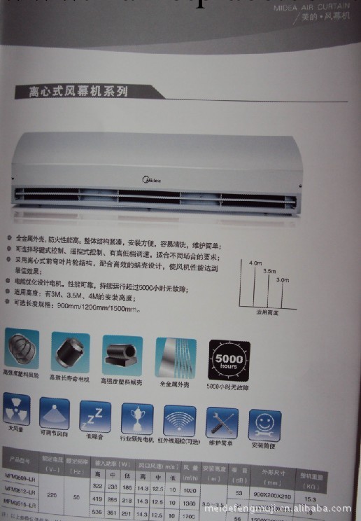 2012中國風幕機十大品牌美的風幕機工廠,批發,進口,代購