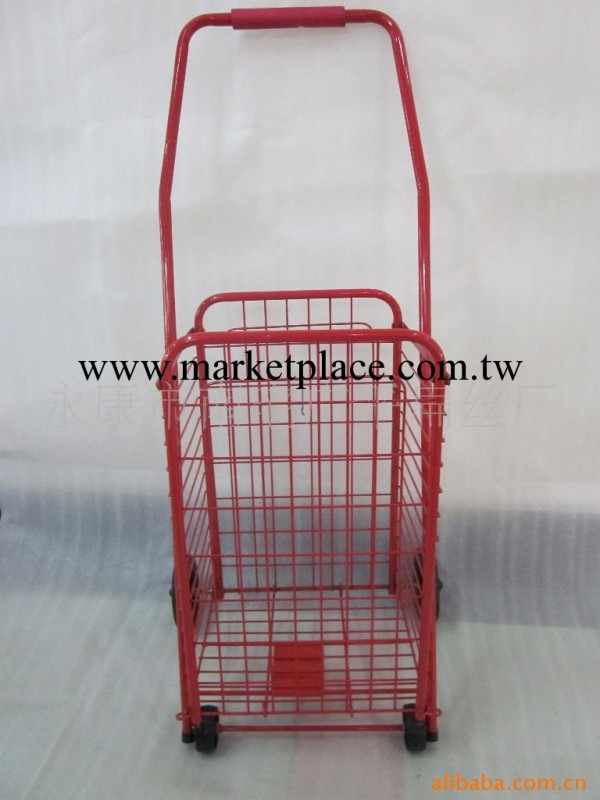 紅色可折疊購物車-WF016-1，超市購物車批發・進口・工廠・代買・代購