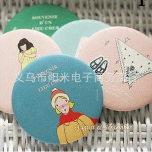 韓國LW甜美可愛小鏡子隨身折疊鏡 卡通圓形美容折疊鏡工廠,批發,進口,代購