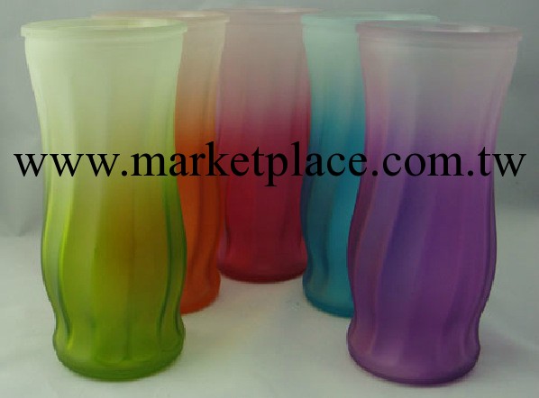彩色玻璃花瓶 現代時尚歐式客廳水培富貴竹插花瓶批發・進口・工廠・代買・代購