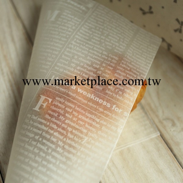 特價白色英文字母油紙喜糖包裝用紙烘焙食品紙麵包專用紙100張價工廠,批發,進口,代購
