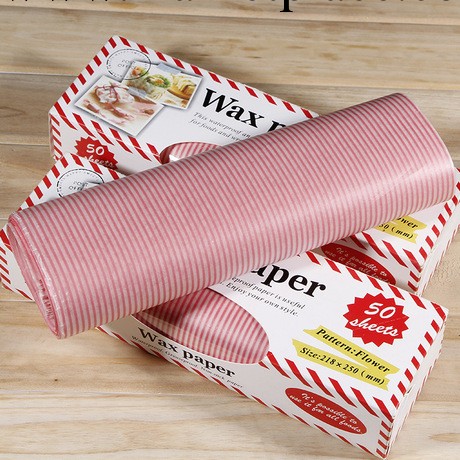 烘焙原料 彩色包裝油紙 食品級蛋糕矽油紙牛油紙  粉色格 50張/盒工廠,批發,進口,代購