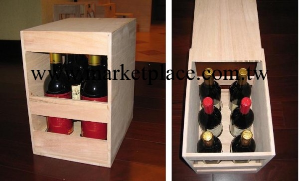 2014最新款 六支酒盒 木制紅酒盒 量大從優 可定制 歡迎來電工廠,批發,進口,代購