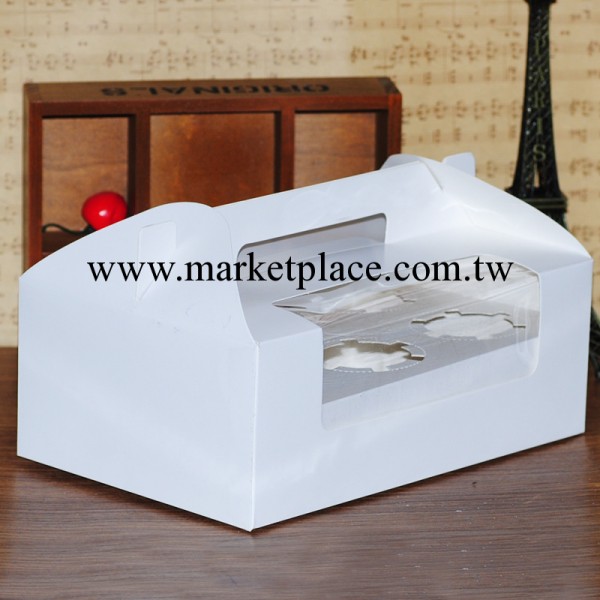 批發馬芬紙杯蛋糕盒6格 手提西點盒【白色6隻裝】0.11kg工廠,批發,進口,代購