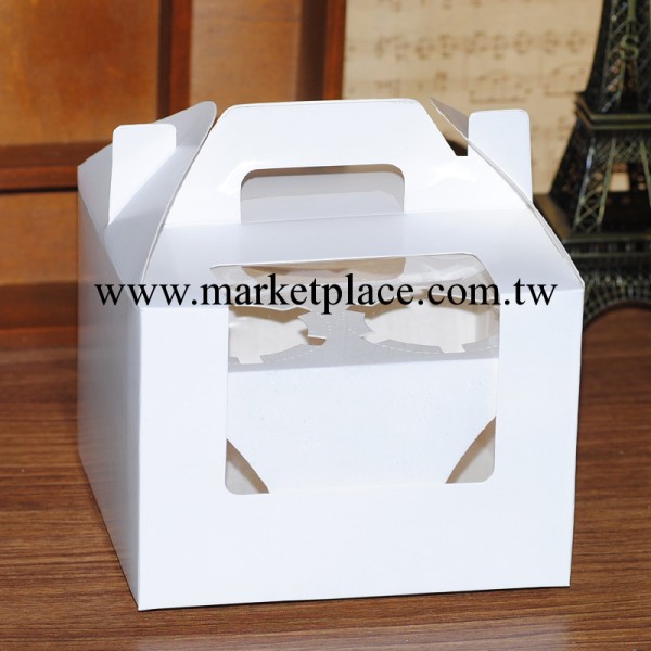 批發馬芬盒4格紙杯蛋糕盒 手提糕點盒【白色4粒裝】0.08kg工廠,批發,進口,代購