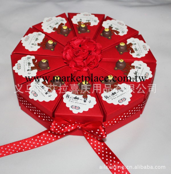 批發供應紅色小熊蛋糕喜糖盒 糖果盒 蛋糕盒 創意 歐式糖盒 個性批發・進口・工廠・代買・代購
