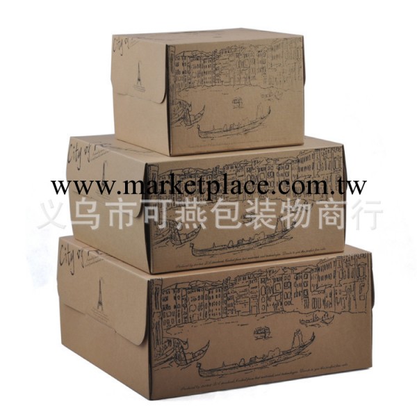 廠傢供應 牛皮紙食品盒 甜點盒牛皮紙蛋糕盒 食品包裝盒 可印logo工廠,批發,進口,代購