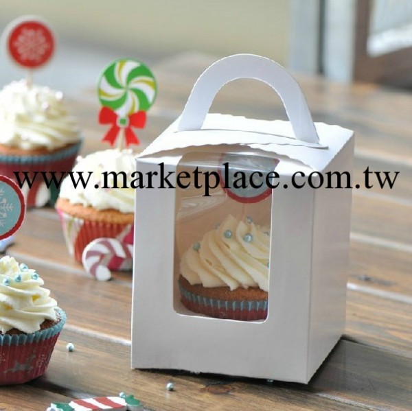 韓國包裝 一粒裝杯子蛋糕盒 馬芬盒 麥芬盒 開窗手提西點盒 現貨工廠,批發,進口,代購
