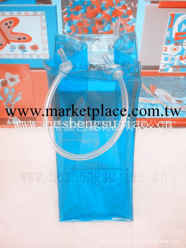酒袋供應商出售PVC透明有色酒袋  酒水包裝袋  塑膠軟管手提酒袋工廠,批發,進口,代購