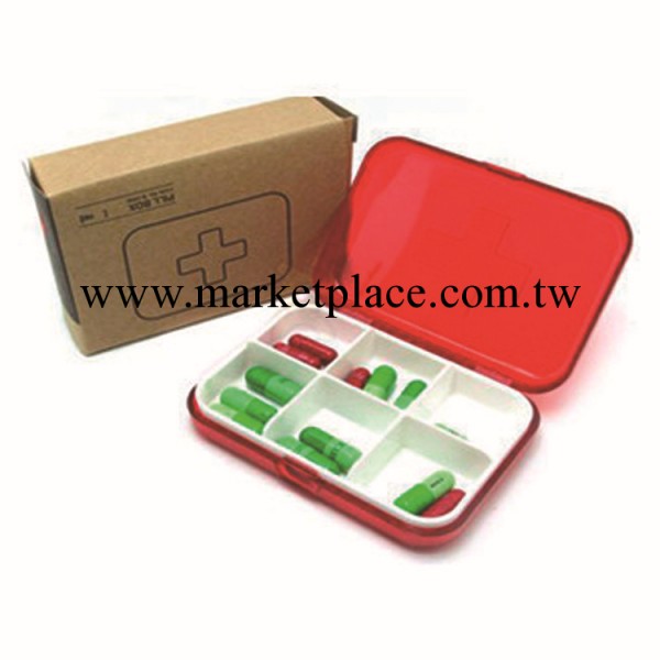 新款十字六l格藥盒 方便便攜收納盒儲藏藥盒 隨身攜帶小藥盒 藥盒工廠,批發,進口,代購