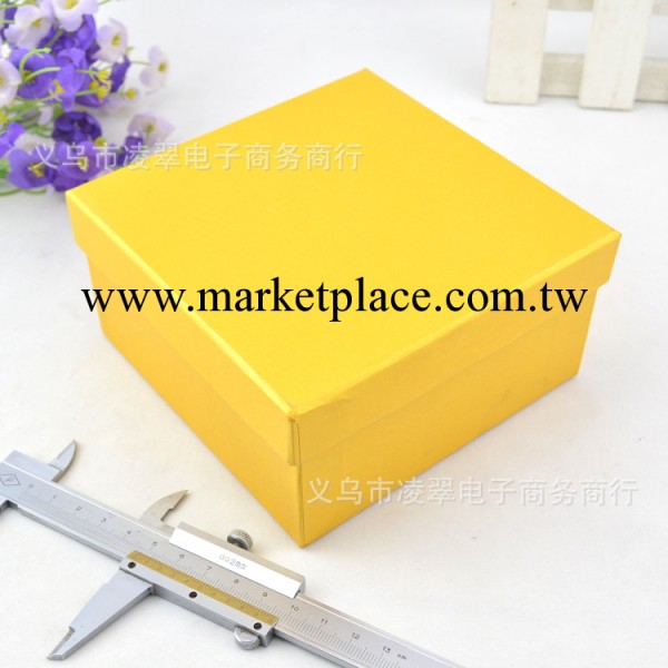黃色緞麵泡沫緩沖 紙質包裝盒  禮盒 掛飾 飾品包裝盒工廠,批發,進口,代購